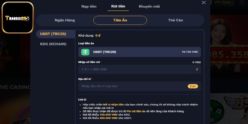 Đánh giá quy trình rút tiền