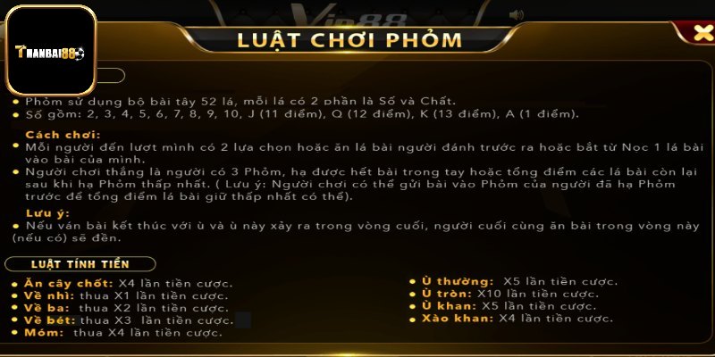 Luật chơi bài Phỏm chi tiết