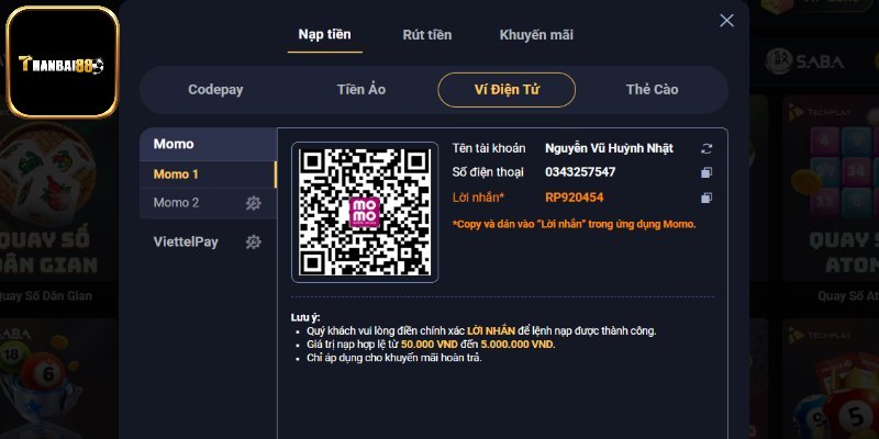 Lý do nên sử dụng các phương thức nạp tiền