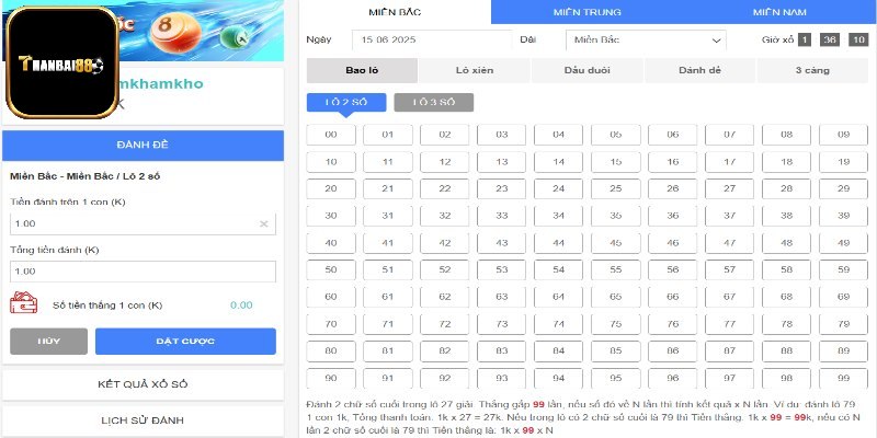 Mẹo chơi lô đề Thanbai88 giành thắng bất bại hấp dẫn